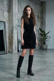 Black Fur dress