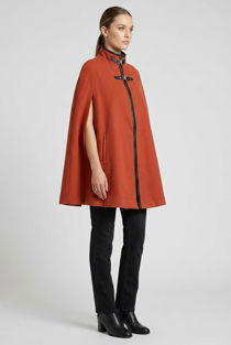 Orange With Black Buckled Cape