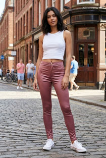 Disco Skinny Trouser In Pink