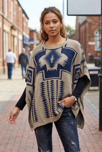 Taupe Patterned Cape