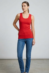 Red Muscle Vest Top