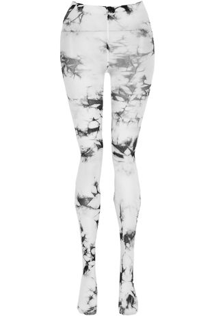 Black Tie Dye Print High Waisted Tights