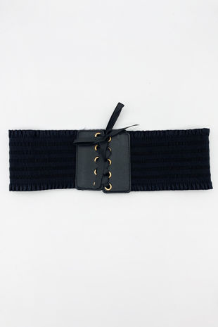 Black Corset Lace Up Belt