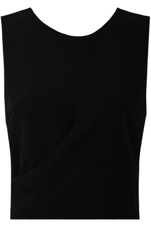 Cross Over Sleeveless Top in Black