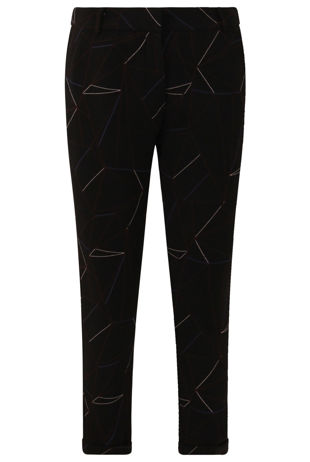 Black Web Print Tailored Trouser