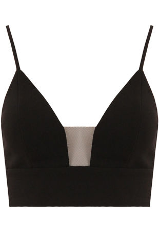 Black Mesh Insert Bralet