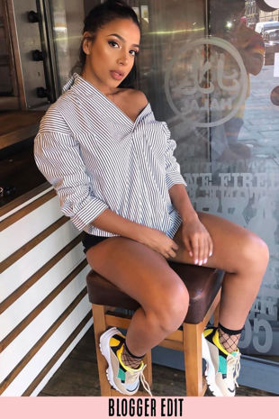 Black Vertical Stripe Print Shirt Top