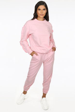 Rose Ruffle Sleeve Loungewear Set