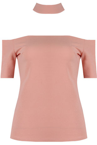 Cut Out Shoulder Crop Tops