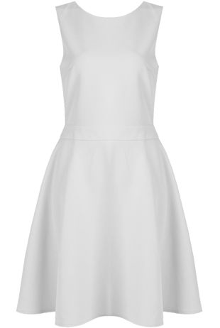 White Strappy Back Skater Dress