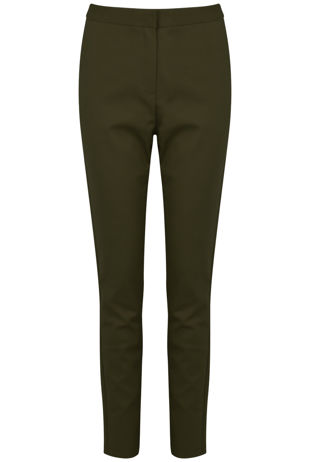 Khaki Tailored Straight Pants