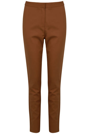 Camel Tailored Straight Pants