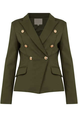 khaki Double-Breasted Blazers