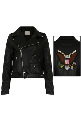 American Eagle Embellished PVC Jacket