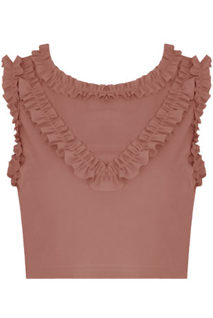 Rose Frill Crop Top 