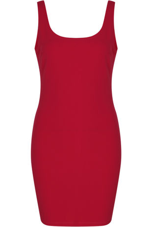 Fuchisa Scooped Bodycon Midi Dress