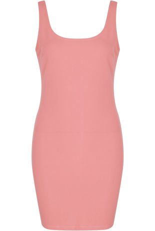 Rose Scooped Bodycon Midi Dress
