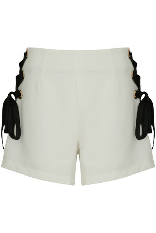 White Lace Trim Short