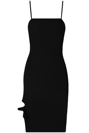 Black Side Hem Knotted Bodycon Dress