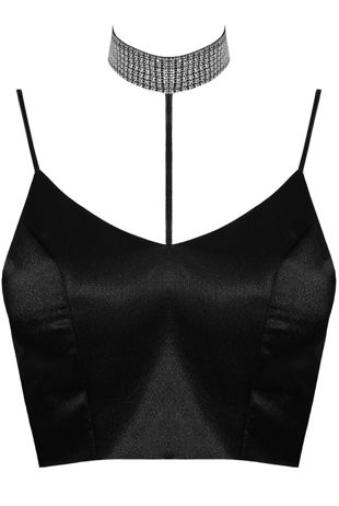 Black Sequin High Collared Back Zip Up Tops