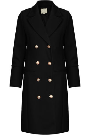 Golden Button Double Breast Long line Coat