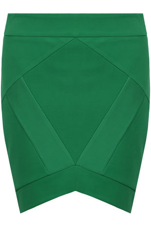 Green V Cut Bandage Skirt