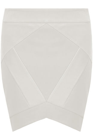 White V Cut Bandage Skirt