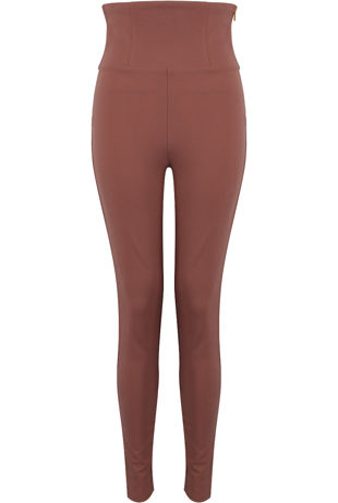 Taupe High Waist Tailored Trousers