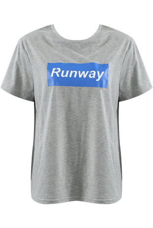 Runway Printed T-Shirt in GREY