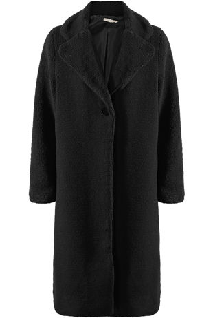 Borg Teddy Coat In Black