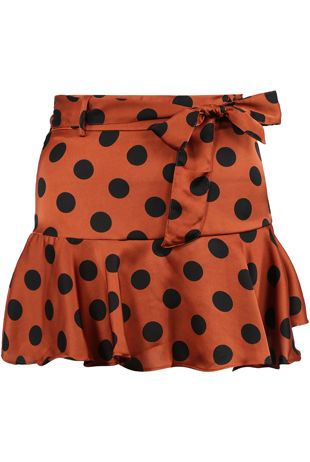 Floral Print Back Zip Up Skort in Cream-Copy