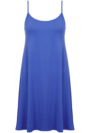 Royal Blue Block Neon Colour Sleeveless Summer Dress