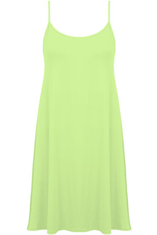 Lime Block Neon Colour Sleeveless Summer Dress