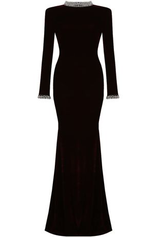 Pearl Velvet Long Sleeve Maxi Dress - mix pack