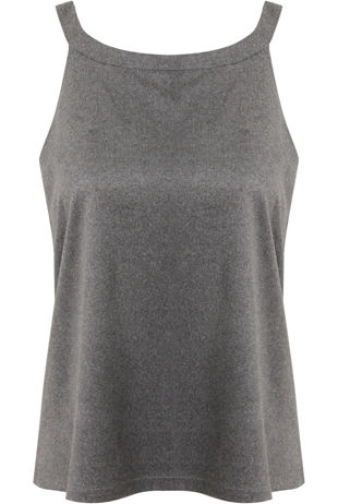 Grey Basic Sleeveless Tops