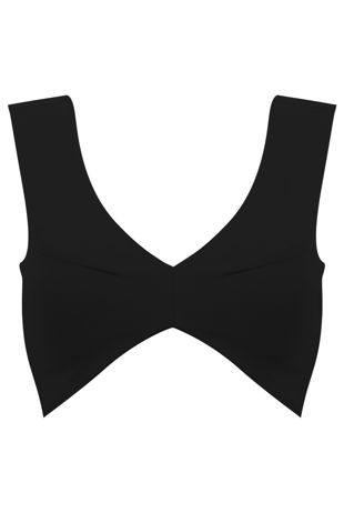 Black Zip Fastening Sleeveless Crop Top