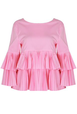 Rose Pleated Layered Tops