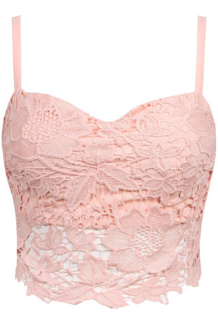 Pink Crochet Lace Bralet