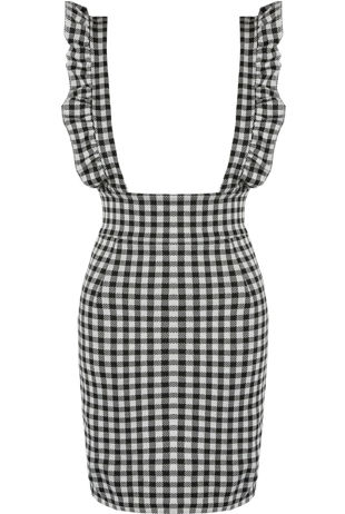 Monochrome Check Pinafore Dress