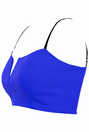 Royal Blue V Cut Cropped Bralet