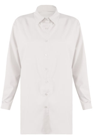 White Oversized Longline Shirt