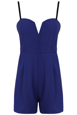 Royal Blue Bandeau Strappy Playsuit