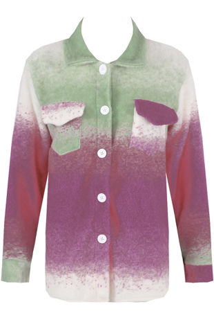 Fuchsia Green Multi Colour Shirt
