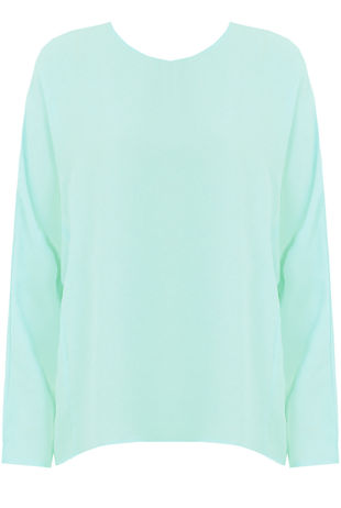 Mint Side Seam Oversized Blouse