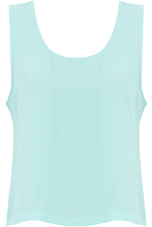 Mint Block Colour Sleeveless Tops