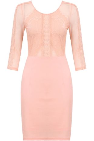 Rose Flower Lace Midi Dress