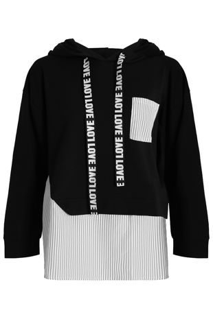 Black Mock Shirt Layered Jumper