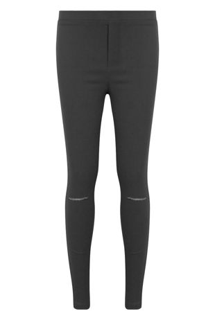 Ripped High Waisted Super Stretch Leggings in Grey