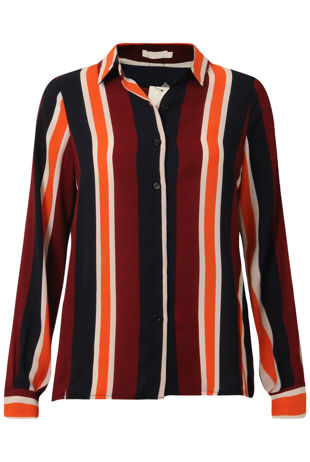 Burgundy Vertical Stripe Shirts