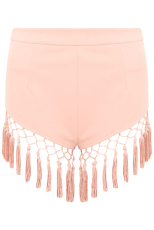 Rose Tassel Tailored Shorts
